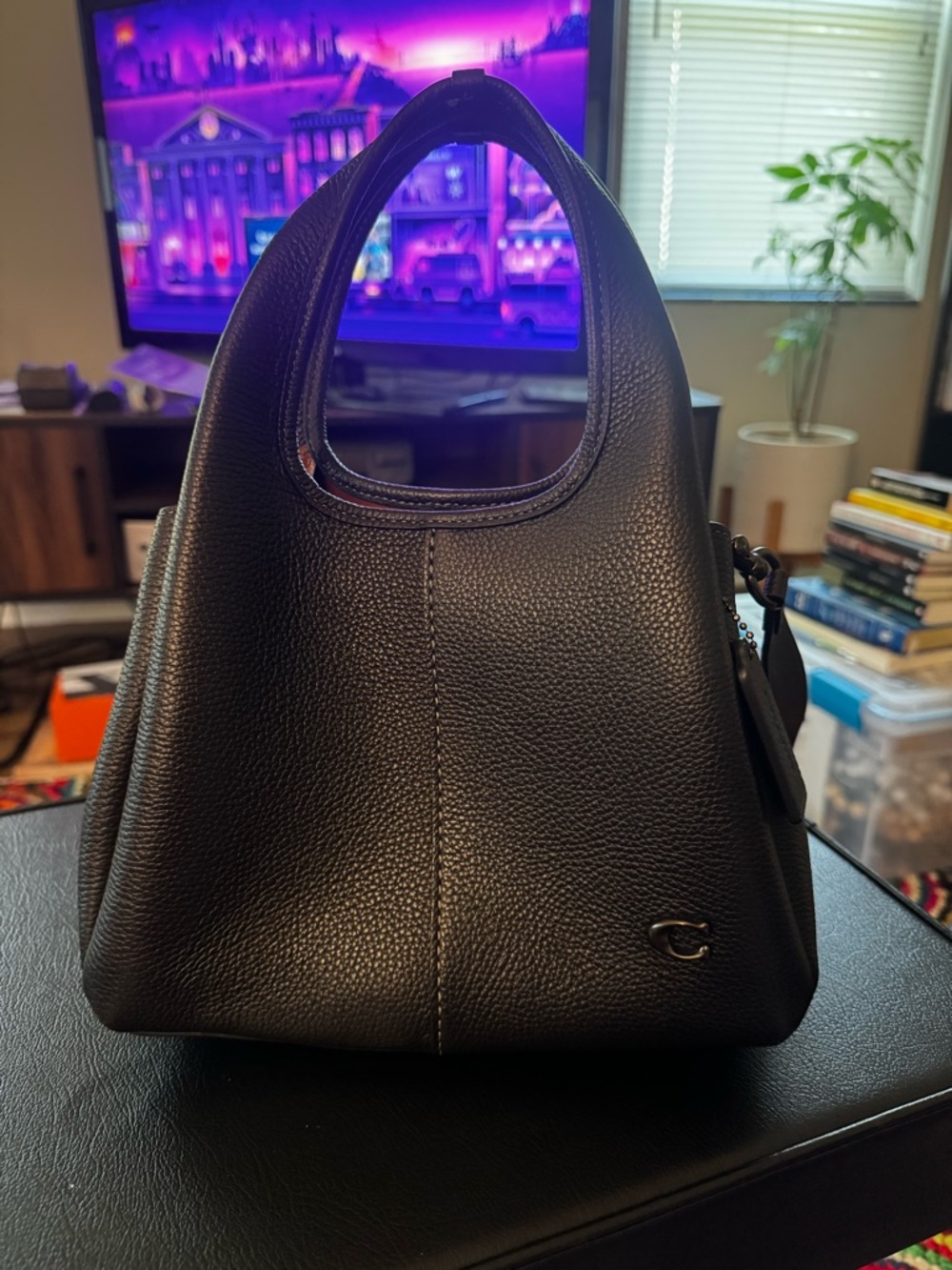 Coach Lana 23 Leather Handbag in Black